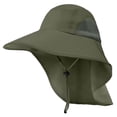 thumbnail image 1 of KEYAHAPPY Sun Hats for Women with Neck Flap UPF 50+ UV Protective Hiking Fishing Hats Wide Brim Sun Hat for Women & Men, Army Green, 1 of 7