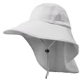 thumbnail image 1 of KEYAHAPPY Sun Hats for Women with Neck Flap UPF 50+ UV Protective Hiking Fishing Hats Wide Brim Sun Hat for Women & Men, Light Grey, 1 of 7