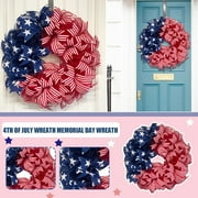 KEYBANG Christmas Decorations 4th Of Julys Wreath Memorial Day Wreath Patriotic Wreath For Front Door for Christmas Party Decoration ,Christmas Savings!
