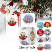 KEYBANG Christmas Decorations (Buy 2 get 1 free),Christmas Stickers 1 Roll 500 Posts Santa Claus Happy Faces Xmas Kids Stickers Decals For Toys Gifts Crafts Decorations for Home Decor ,