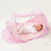 KEYBANG Clearance Baby Infant Portable Foldable Mosquito Tent Travel Infant Bed Crib,Pink