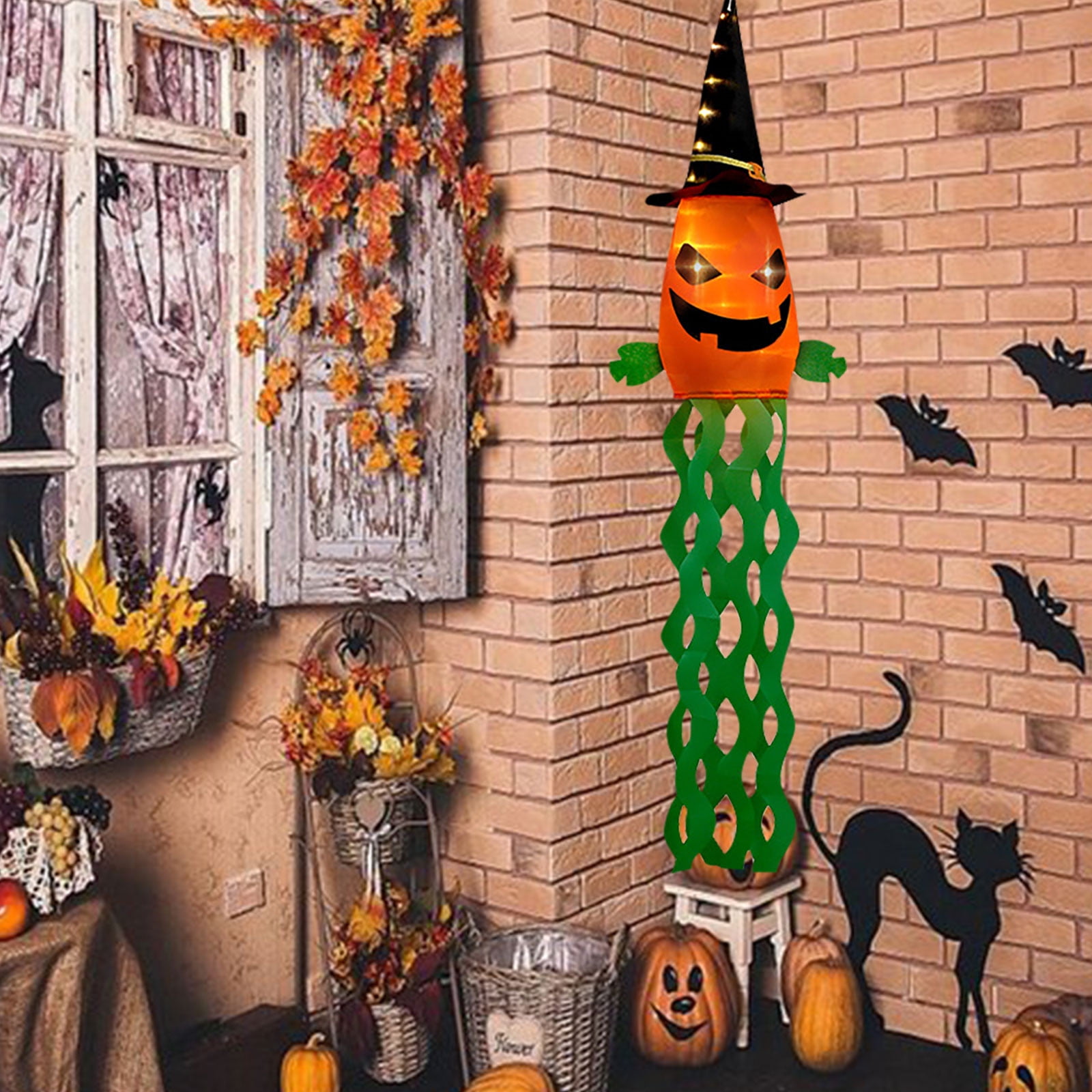 KEYBANG Clearance Halloween Decorations, Halloween Windsocks With LED