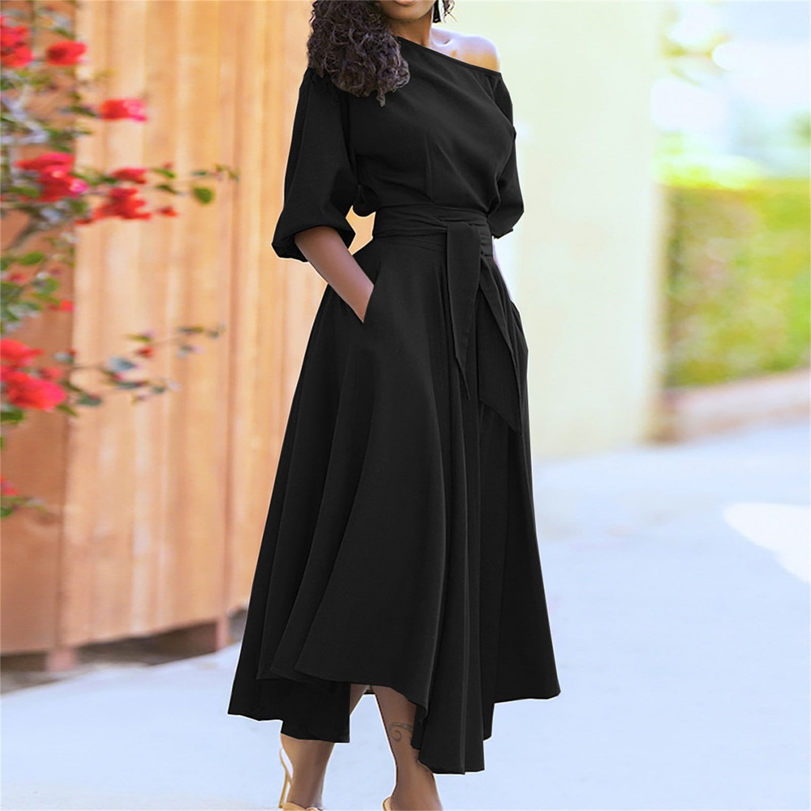 A line boat neck dress cheap