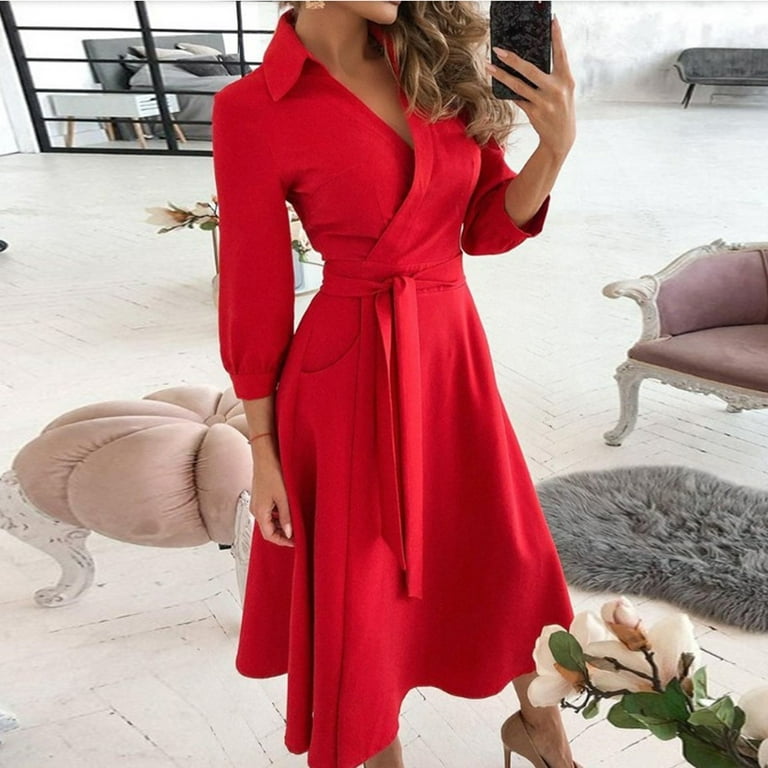 Mid length summer dresses with best sale sleeves