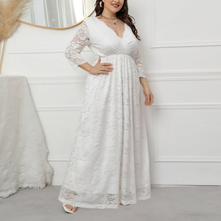 Three quarter sleeve cheap wedding guest dress
