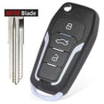 thumbnail image 1 of KEYECU 433MHz ID46 Upgraded Flip 2 Button Remote Key Fob for Mitsubishi Pajero, Lancer & Outlander Left/ MIT11R Right Blade, 1 of 5
