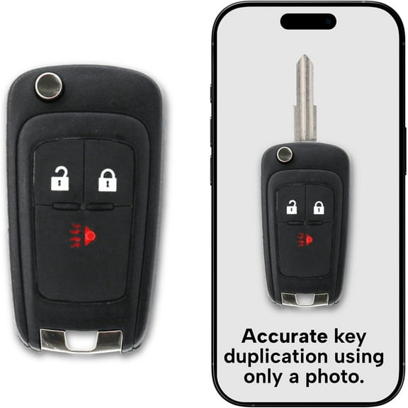 KEYS4LESS Replacement 3 Button Flip Key for Chevrolet Spark 20132015 PEPS Key Fob, FCC A2GM3AFUS03, 315MHz Remote, Easy Programming & Durable Design