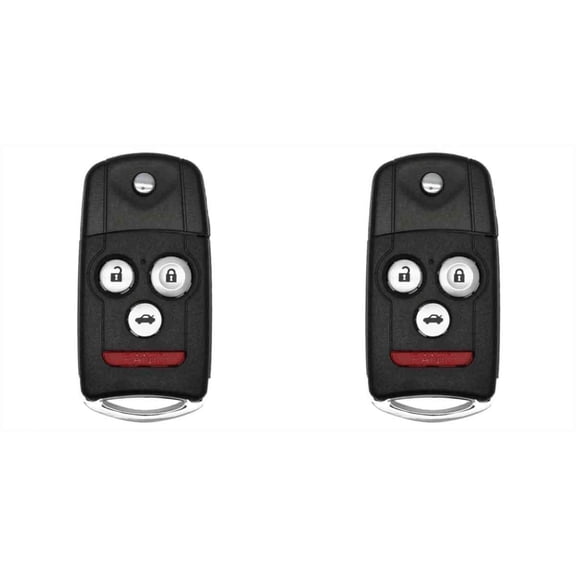 KEYS4LESS Replacement Flip Key Fob for 2009 Acura TSX FCC MLBHLIK-1T MLBHLIK1T Part Number 35113-TK4-A00 35113-TK4-A10 - 2 Pack
