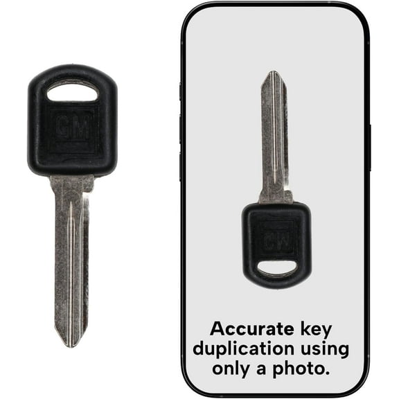 KEYS4LESS Replacement Transponder Key for GM Vehicles Compatible with Buick, Chevrolet, Pontiac & Saturn 19972007 | Uncut Ignition Key Blank with Megamos 13 Chip, Easy to Program, OEM-Style