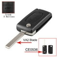 thumbnail image 1 of KEYYOU 2/3/4 Buttons Car Remote Key Case For Peugeot 207 307 308 407 607 807 For Citroen C2 C3 C4 C5 C6 Flip Folding Key Shell, 1 of 7
