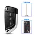 thumbnail image 1 of KEYYOU For Citroen С2 C4 С3 С5 C6 For Peugeot 107 207 307 407 306 308 408 508 Partner CE0523 CE0536 Modified Car Key Shell Case, 1 of 7