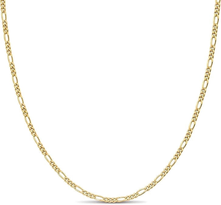 Kezef 18k Gold Plated 2mm Sterling Silver Singapore Popcorn Necklace 14-42 Inch – Italian Jewelry