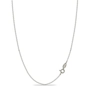 Silver Chain Necklace for Women, 925 Sterling Silver 1mm Cable Chain, 20 Inch, Spring-Ring Clasp, Made in Italy