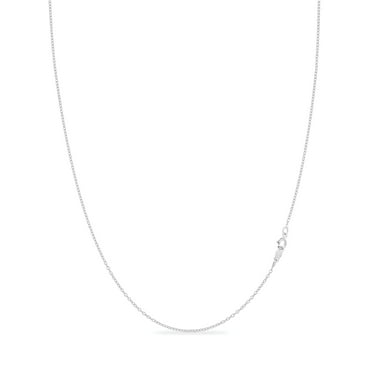 Kezef Silver Chain Necklace for Women, 925 Sterling Silver 1mm Cable Chain, 20 Inch, Spring-Ring Clasp, Made in Italy