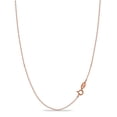 thumbnail image 1 of Kezef Rose Gold Chain Necklace for Women, Rose Gold-Plated Sterling Silver, 1mm Cable Chain, 24 Inch, Spring-Ring Clasp, Made in Italy, 1 of 7