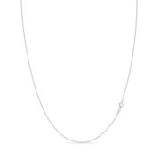 KEZEF Creations Sterling Silver 24 Inch 1.3mm Fine Italian Cable Pendant Chain Necklace