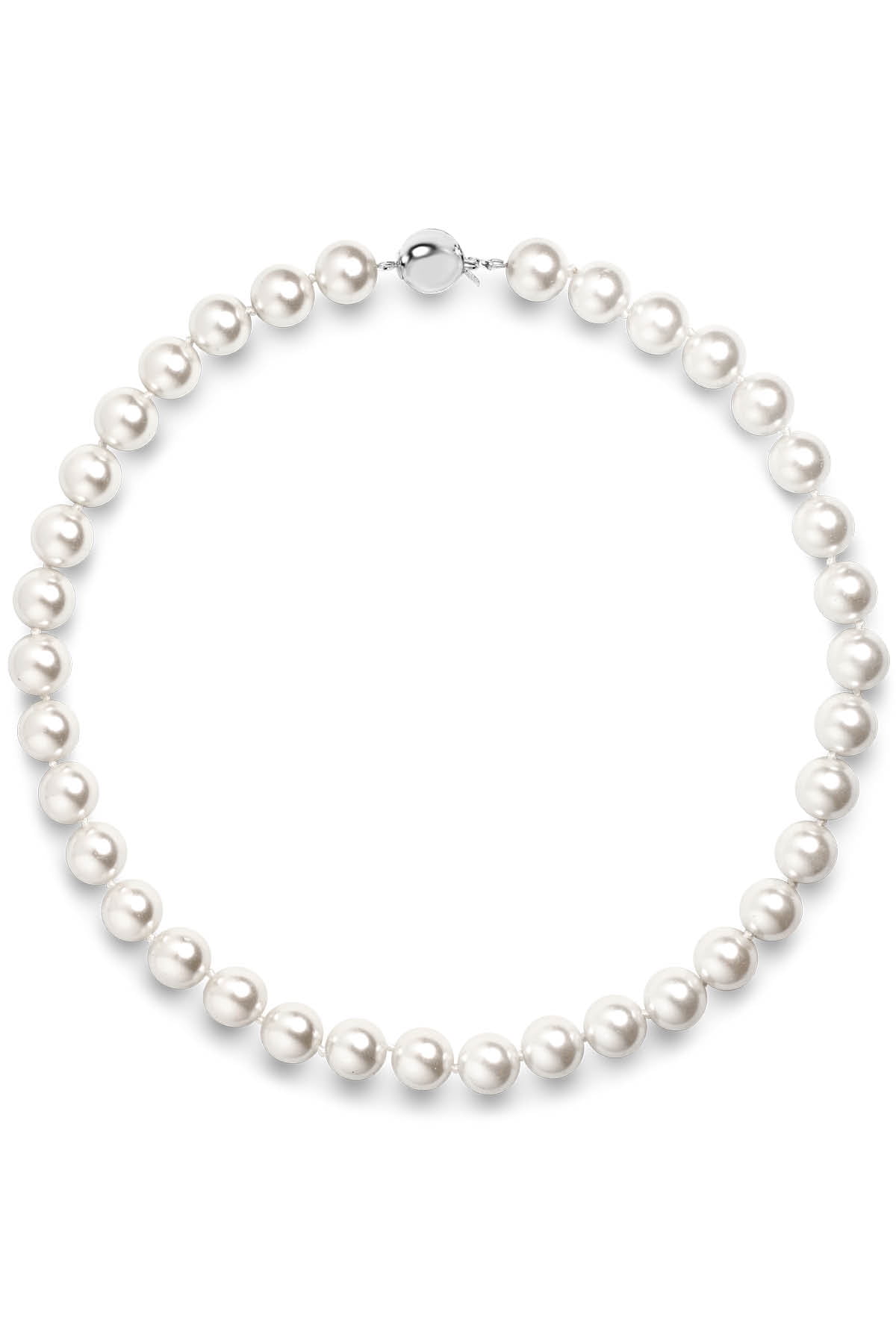 KEZEF Faux Pearl Necklace Cream White Simulated Pearls Necklace for ...
