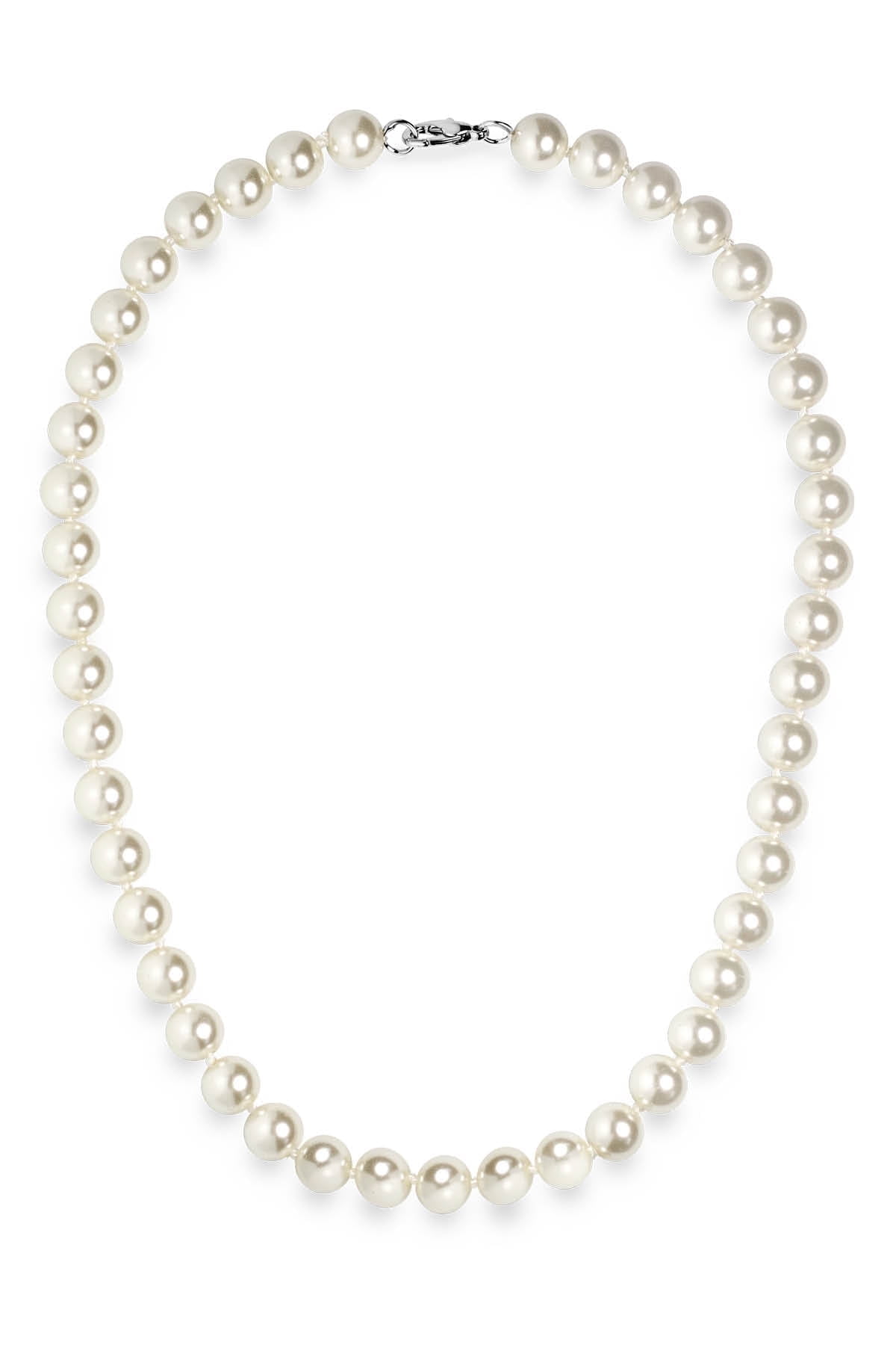 KEZEF Faux Pearl Necklace Cream White Simulated Pearls Necklace for ...