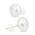 thumbnail image 1 of Kezef 10.5-11mm Pearl Stud Earrings in 14K Gold-Plated for Women, 1 of 6