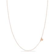 Rose Gold Plated 925 Sterling Silver Cable Chain Necklace for Women 18 inch