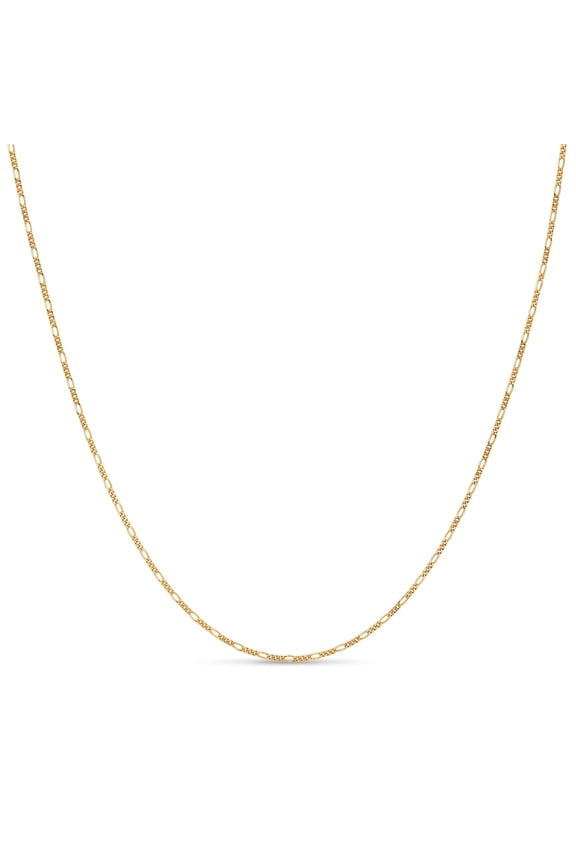 1.5mm Sterling Silver Figaro Chain Necklace 20 Inch – Italian Gold Plated Jewelry