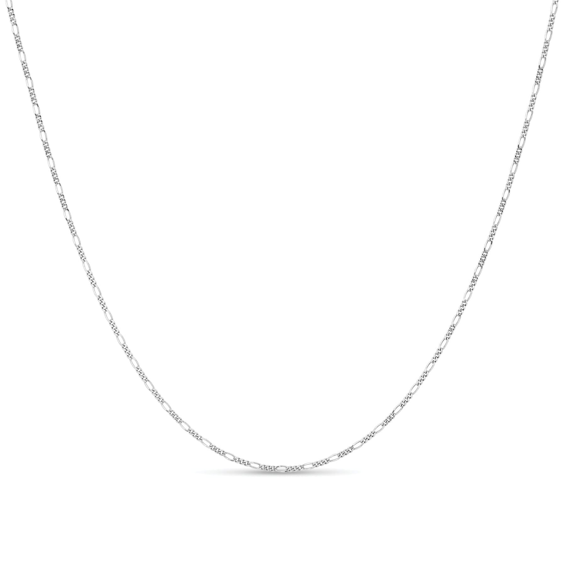 Kezef Sterling Silver 1.5mm Figaro Chain Necklace - Solid Necklace Chain 22 inches - Italian 925 Sterling Silver Jewelry Necklaces - Sterling Silver Chains for Men Women