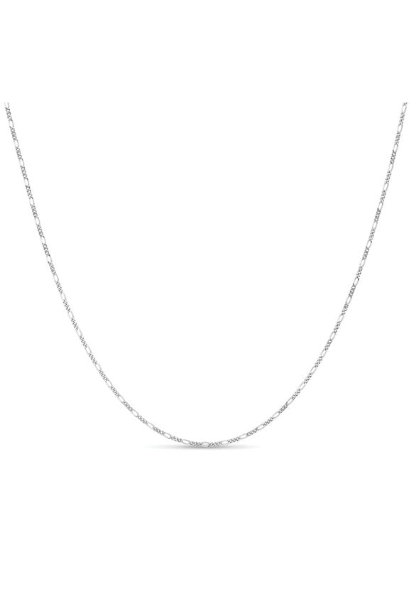 Sterling Silver 1.5mm Figaro Chain Necklace - Solid Necklace Chain 30 inches - Italian 925 Sterling Silver Jewelry Necklaces - Sterling Silver Chains for Men Women