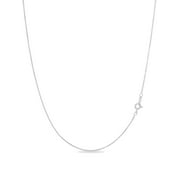 KEZEF Sterling Silver 1mm Box Chain for Women & Men | Hypoallergenic 925 Silver Necklace Chain | 18 Inch Length