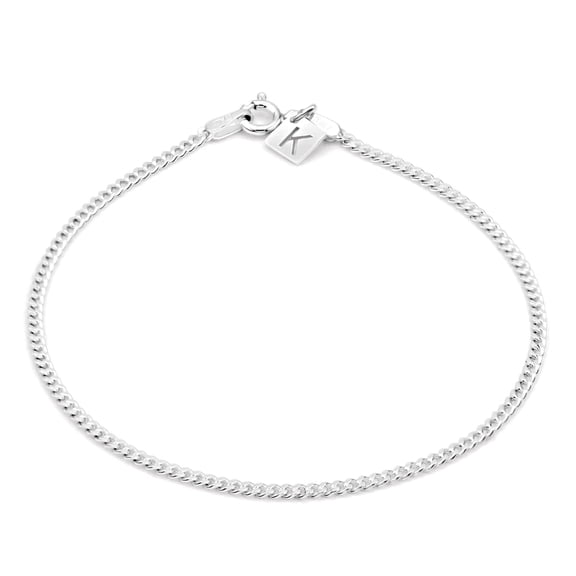 Kezef 1.8mm Sterling Silver Cuban Curb Chain Anklet 10 Inch – Unisex Jewelry