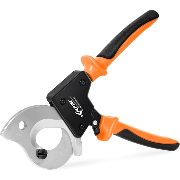 KF CPTEC Ratchet Cable Cutter 300mm(AWG 600MCM),Heavy Duty Wire Cutter for Copper & Aluminum Cables, Ergonomic Non-Slip Handle