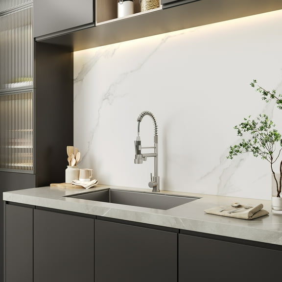 Bothwa Home KF-YQ605-BN 19-Inch Enzoh Kitchen Faucet in Brushed Nickel Finish