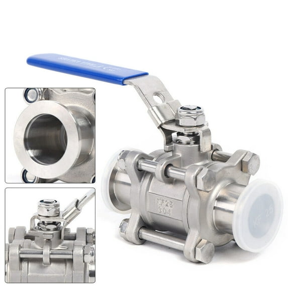 KF25 Vacuum Ball Valve 304 Stainless Steel Manual Flange Fitting Quick Clamp