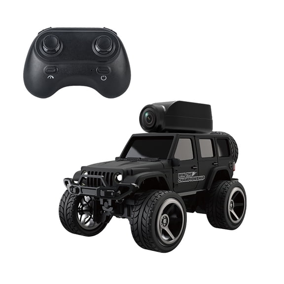 KF32 1/64 Scale FPV RC Car with 480P Camera, 2.4GHz App & Remote Control 4WD Alloy Die-Cast Mini RC Crawler with LED Lights for Hobbyists