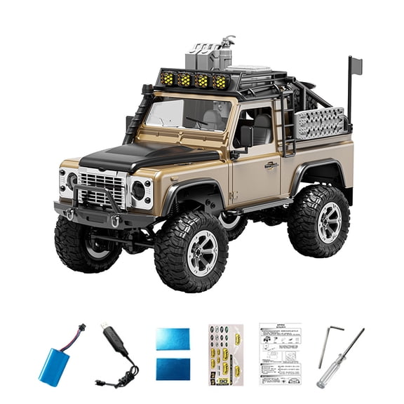 KF90 1/12 Scale RC Rock Crawler for Adults, 2.4G 4WD Full Proportional Control Carbon Brush Off-Road RC Monster Truck with Adjustable Waterproof LED Lights - RTR