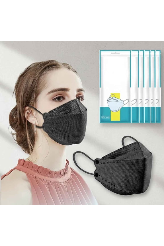 KF94 mask, Disposable black masks, 4 layers protection filter efficiency>95%, Double line nasal frame, Highly elastic ear straps, Breathable comfort, Suitable daily use