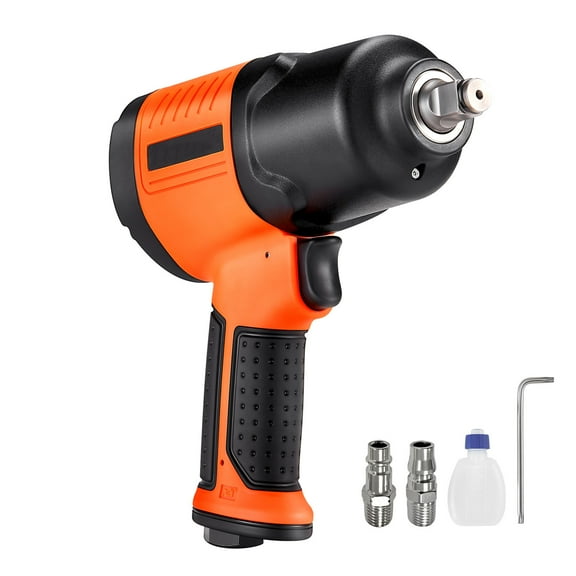 KFFKFF 1/2" Drive Pneumatic Impact Wrench with 1100 ft-lbs Reverse Torque, 7500RPM, 4-Speed Adjustable Tool for Vehicle Repairs and Maintenance