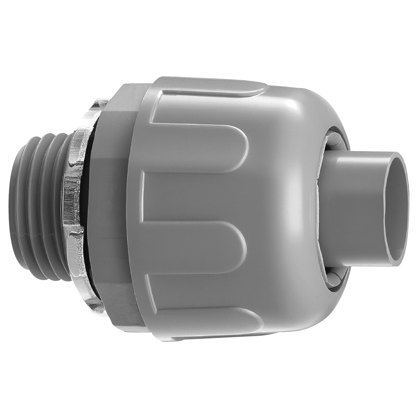 KFFKFF 1/2 Inch Liquid Tight Connector, 100 Pieces, Non-Metallic Electrical Conduit Fitting, Flame-Resistant PA6 Nylon Flexible Conduit Connector, Suitable for Home, Kitchen, Bathroom