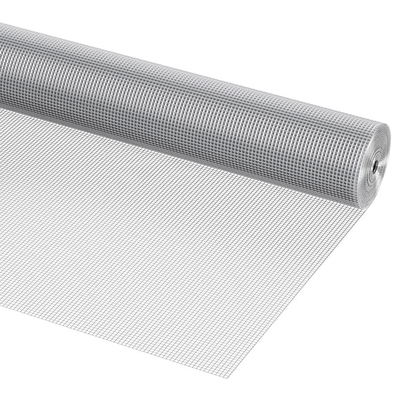 KFFKFF 1/4 Inch Hardware Cloth, 48 Inch x 50 Ft, 23 Gauge Wire Mesh Roll, Hot-Dip Galvanized Welded Metal Fencing for Garden, Poultry, and Plant Protection