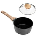 thumbnail image 1 of KFFKFF 1.5 QT Nonstick Saucepan with Tempered Glass Lid, Versatile Cooking Pot with Removable Handle, Small Kitchen Sauce Pan with Coating, Suitable for Induction Cooktops, Black, 1 of 9
