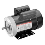 KFFKFF 1.5HP Electric Motor, 3450 RPM, AC 115V/230V, 56C Frame, Single Phase Air Compressor Motor with 5/8 Keyed Shaft, CW/CCW Rotation for Agricultural and General Equipment