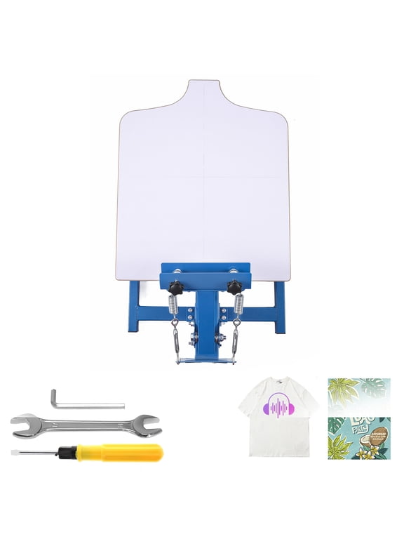 1 Color 1 Station Screen Printing Machine, 21.3 x 17.7 in Platen, Adjustable Tension, Durable Powder-Coated Steel Frame, Ideal for T-shirt Printing,DIY Projects,and Small Business Applications