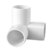 KFFKFF 1-Inch 3-Way PVC Pipe Connectors, 10-Pack Durable PVC Elbow Fittings for DIY Projects, Storage Racks, Animal Enclosures, Pool or Garden Frames, Weather & Impact-Resistant