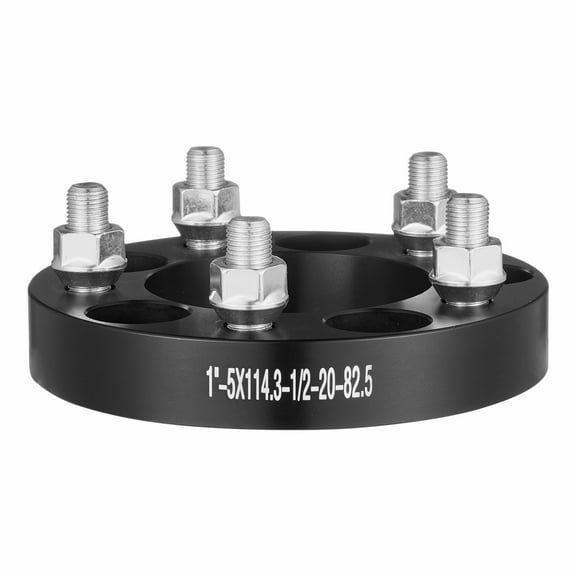 KFFKFF 1" Wheel Spacers, 5"x4.5" Adapters, 5 Lug Forged Design, 82.5 mm Hubcentric Bore, 1/2"-20 Studs, Compatible with 1984-2013 Jeep and Ford Vehicles, Set of 4, Black