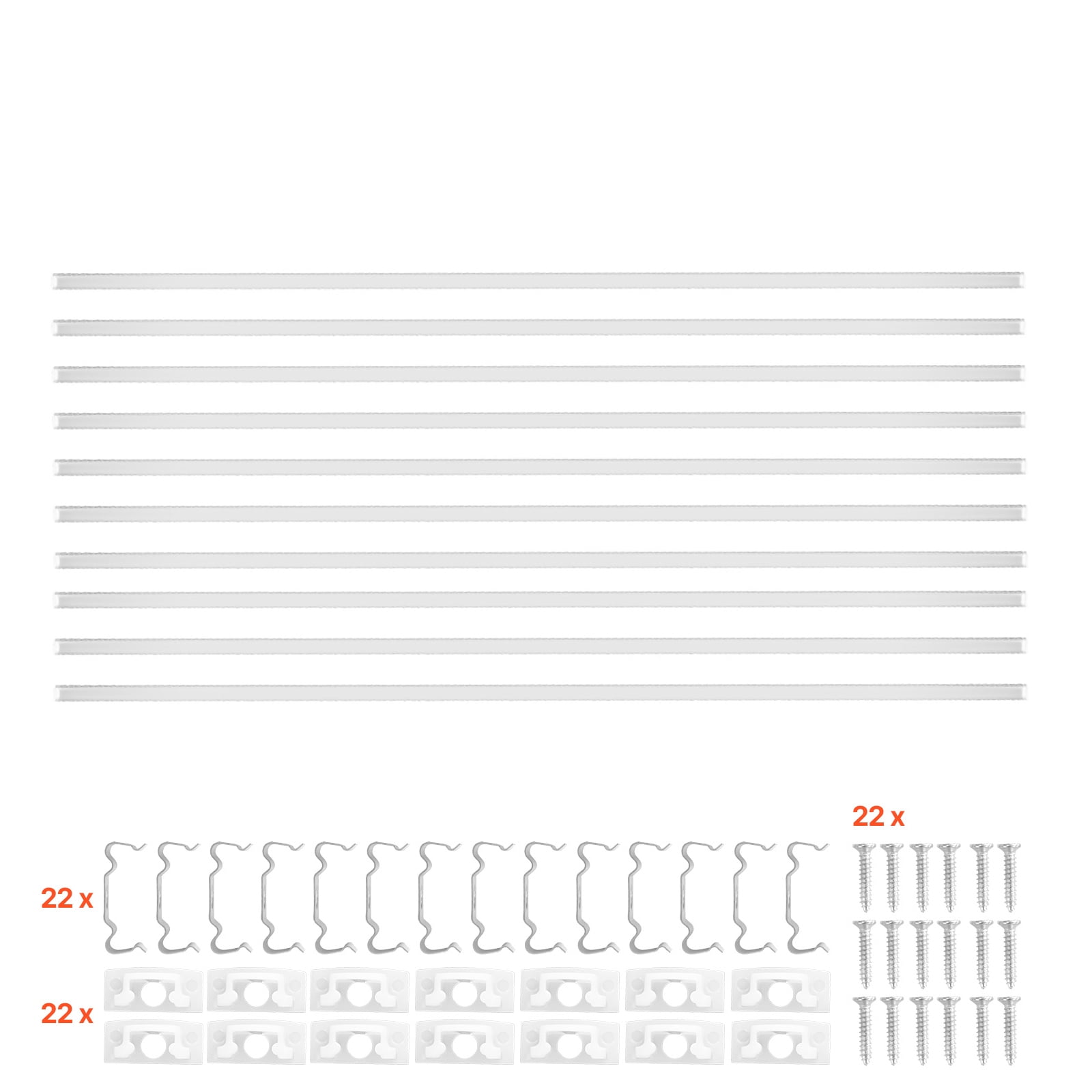 KFFKFF 10-Pack 3.3 ft/1M U-Shaped LED Aluminum Channel with Frosted Cover, End Caps, and Mounting Clips, Ideal for LED Strip Light Installations, Simple Setup for Under Cabinet or Counter Lighting