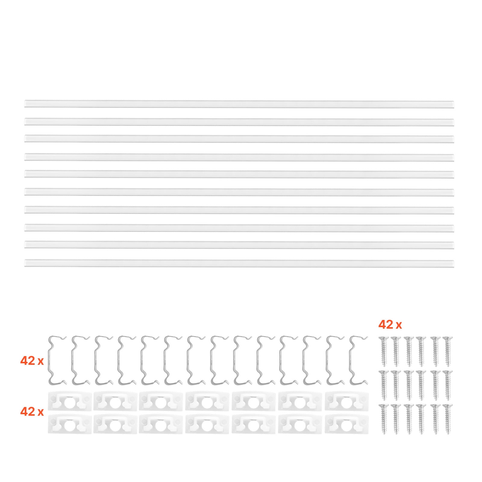 KFFKFF 10-Pack 6.6 ft/2M V-Shape LED Aluminum Channel with Milky Cover, End Caps, and Mounting Clips, Aluminum Profile for LED Strip Light Installations, Ideal for Under Cabinet and Counter Lighting