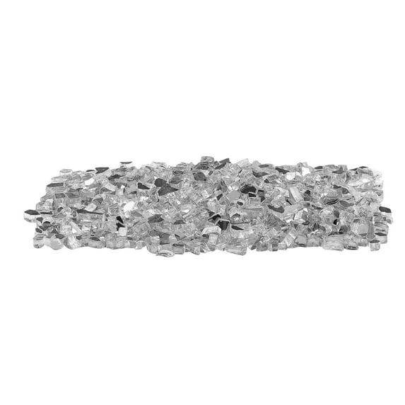 KFFKFF 10 lbs / 4.5 kg Heat-Resistant Fireplace Glass Rocks, 1/2-Inch Reflective & Smokeless Firepit Glass, Shiny Landscaping Stones for Fire Pit Table, Clear