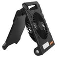 thumbnail image 1 of KFFKFF 10000mAh Solar Rechargeable Fan with LED Light, 7-Inch Portable Cordless Fan with Foldable Solar Panel, 4 Speeds & Timer, USB-Powered for Camping, Tents, Worksites, and Office Use, 1 of 9