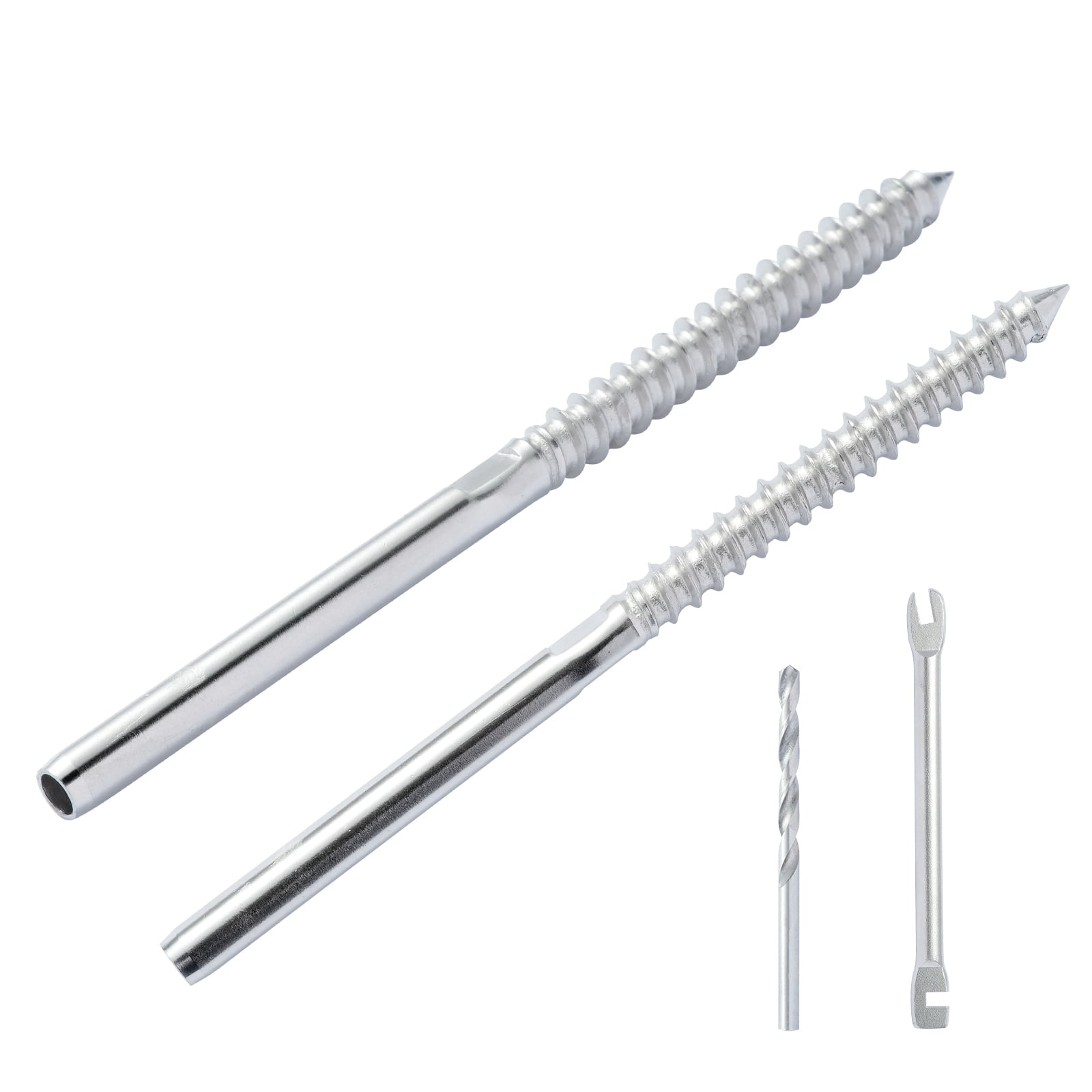 KFFKFF 102 Set Cable Railing Threaded Swage Stud Tension Terminal for 1 ...