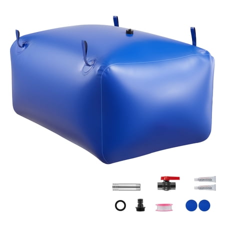KFFKFF 105.7 Gallon Portable Water Storage Bladder, Collapsible PVC Water Container, Durable Leak-Resistant Tank for Emergency, RV, Truck, Outdoor Applications