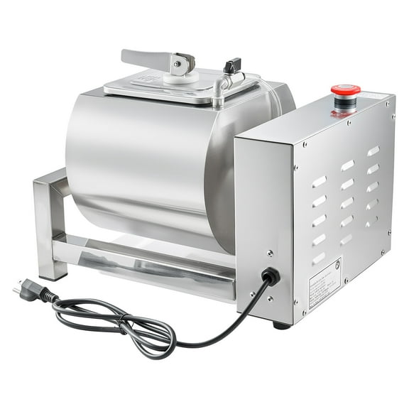 KFFKFF 10L Meat Tumbler Marinator with Vacuum Function, Stainless Steel Marinating Machine Featuring Automatic Bidirectional Rotation for Chicken, Steak, Pork, Suitable for Home